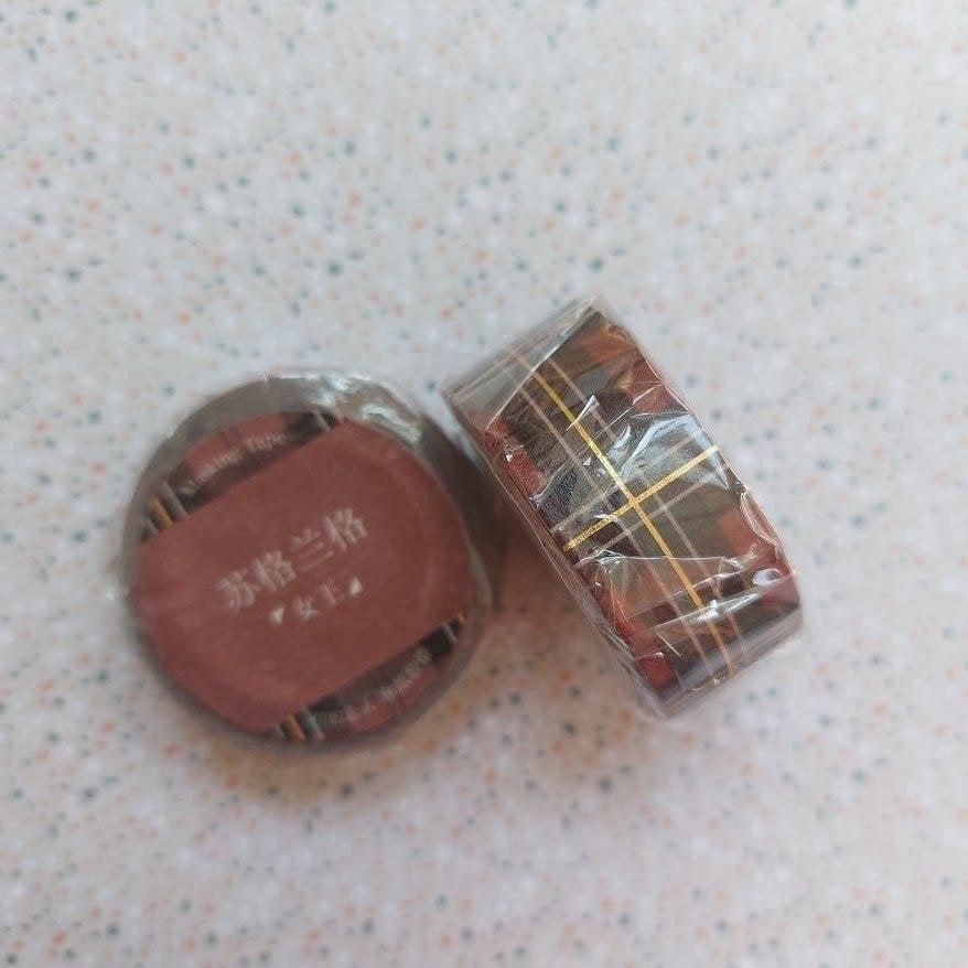 1 rol washi tape - tartan plaid rood, Ophalen of Verzenden, Nieuw, Versiering of Embellishment, Overige merken
