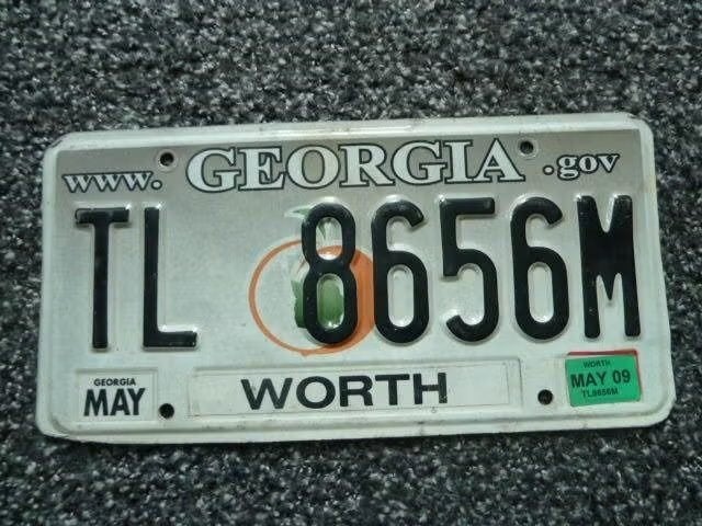 Kentekenplaat licenseplate Georgia Worth USA, Verzenden, Gebruikt, Auto's