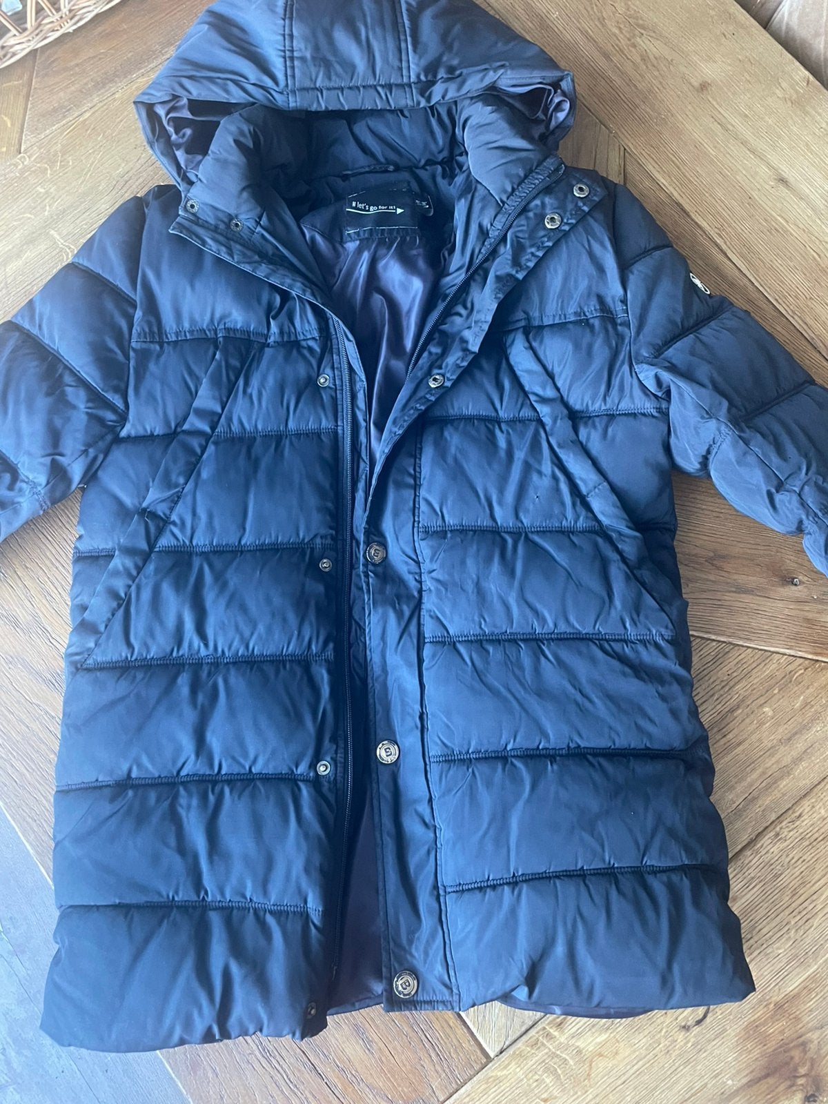 Zgan zwarte jongens winterjas van Bellaire maat 170, Ophalen of Verzenden, Zo goed als nieuw, Jongen, Jas