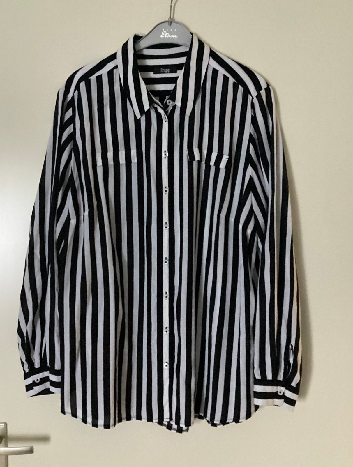 Frapp Blouse maat 44, Ophalen of Verzenden, Zo goed als nieuw, Maat 42/44 (L), Zwart