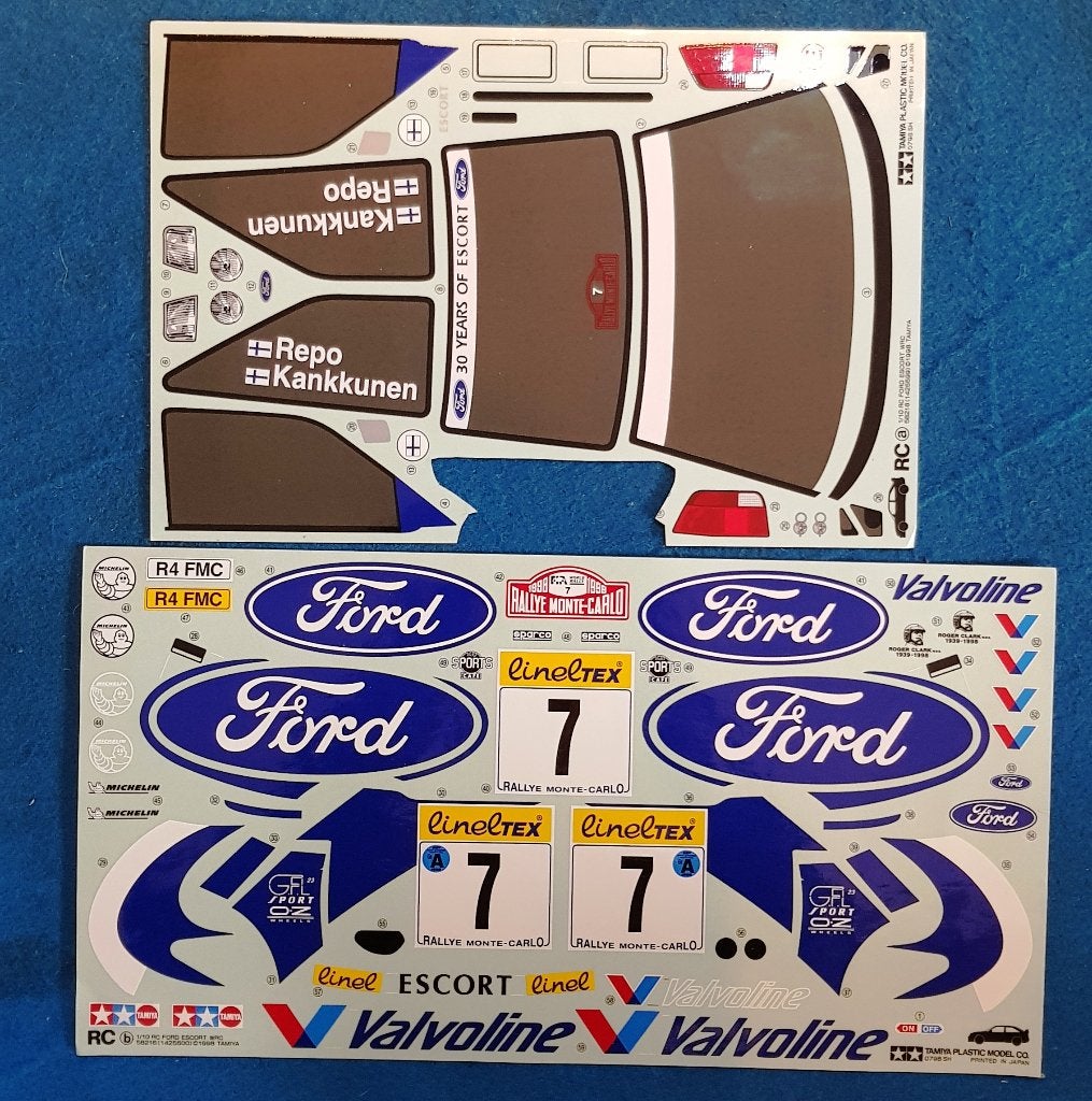 Tamiya Ford Escort WRC #58216 decal set A+B #9495297, Hobby en Vrije tijd, Modelbouw | Radiografisch | Auto's, Elektro, Verzenden