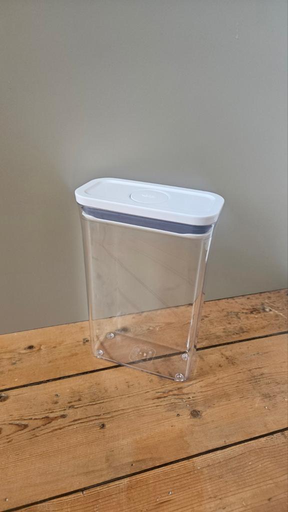 OXO POP Container 2.0 smal rechthoek medium 1,8 liter, Gebruikt, Kunststof, Ophalen of Verzenden, Voorraadpot