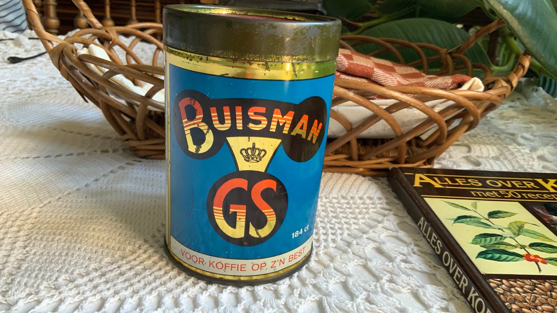 Oud Buisman blik met inhoud van 500 gram., Ophalen of Verzenden, Gebruikt, Koffie, Overige merken