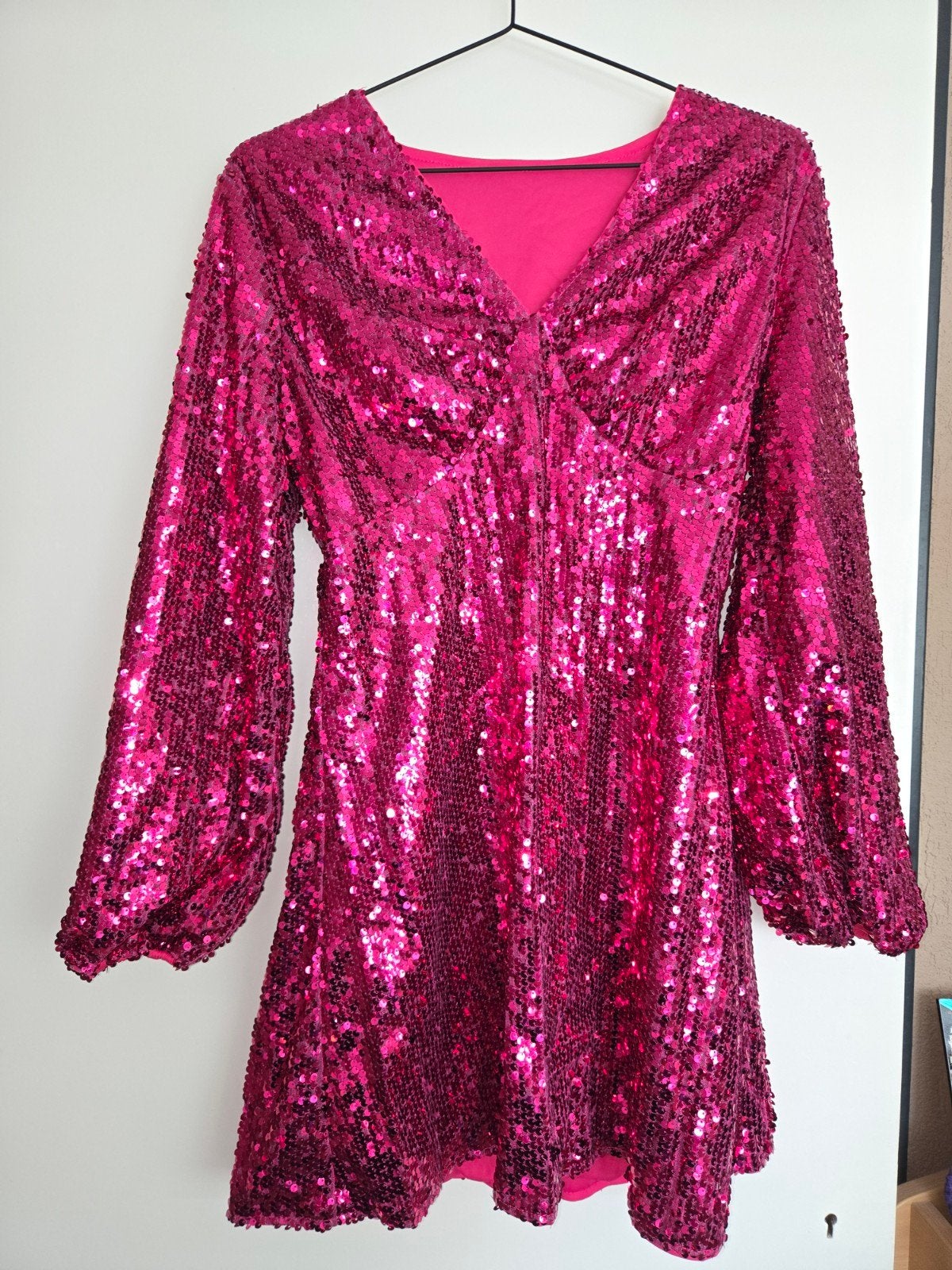 Shein Roze Pailletten Jurk Maat M, Ophalen of Verzenden