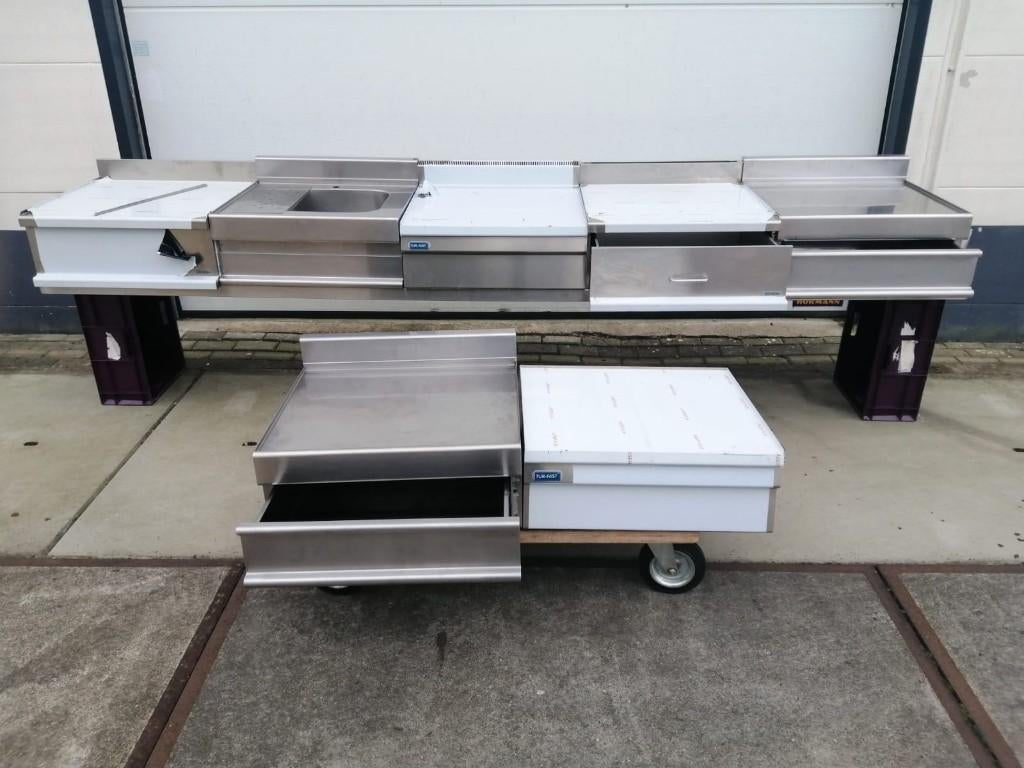 RVS blind neutrale keukenunits opzet elementen, Ophalen, Zo goed als nieuw, 25 tot 50 cm, Minder dan 100 cm