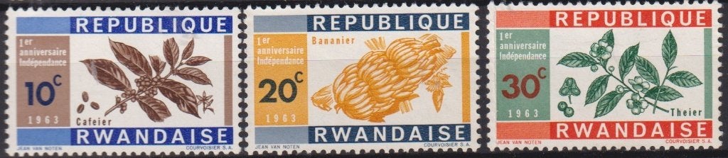 Rwanda 1963 Landbouw Vruchten Planten, Verzenden, Postfris, Dier of Natuur