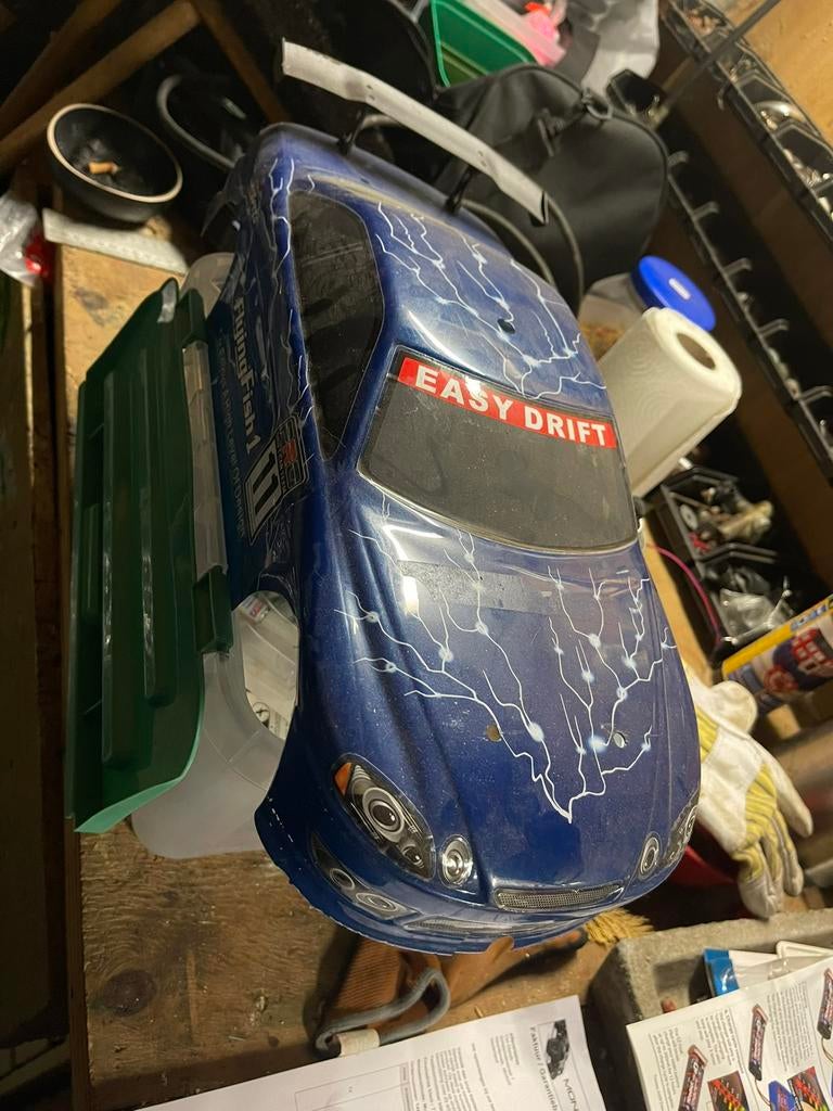 Himoto bad boy blue drift auto, Elektro, Ophalen of Verzenden, Zo goed als nieuw, Auto onroad