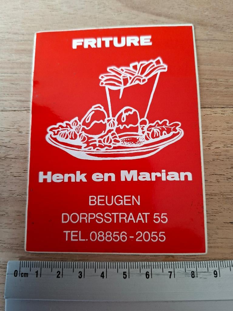 Sticker Beugen frituur, Ophalen of Verzenden, Zo goed als nieuw, Overige typen