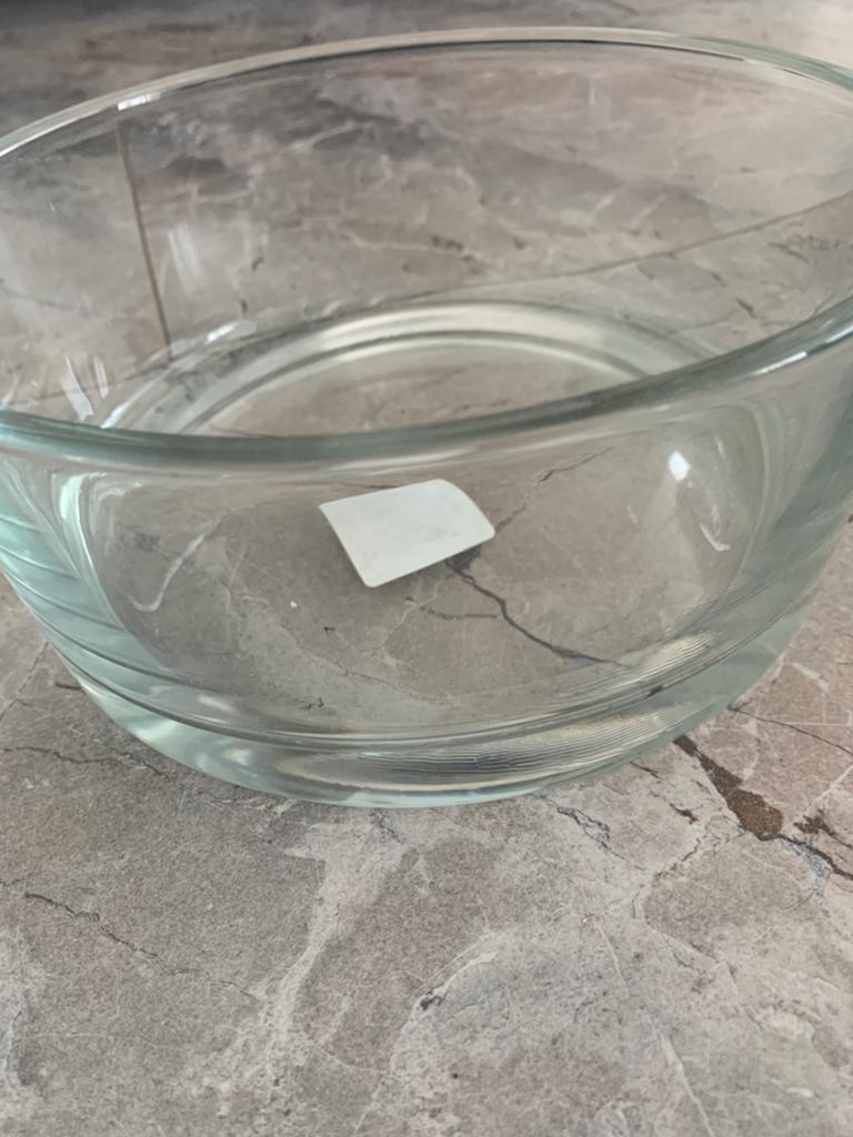 Glas bord voor diverse, Ophalen of Verzenden, Zo goed als nieuw, Rond, Glas