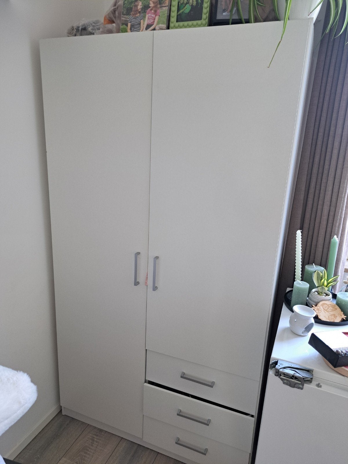 Witte kledingkast, Gebruikt, 50 tot 100 cm, 150 tot 200 cm, 25 tot 50 cm