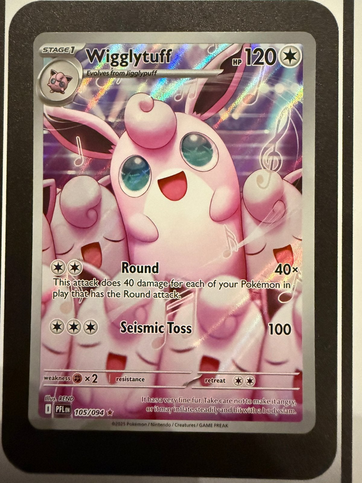 Wigglytuff PFL 105 – Near Mint (NM) – Engels, Ophalen of Verzenden, Zo goed als nieuw