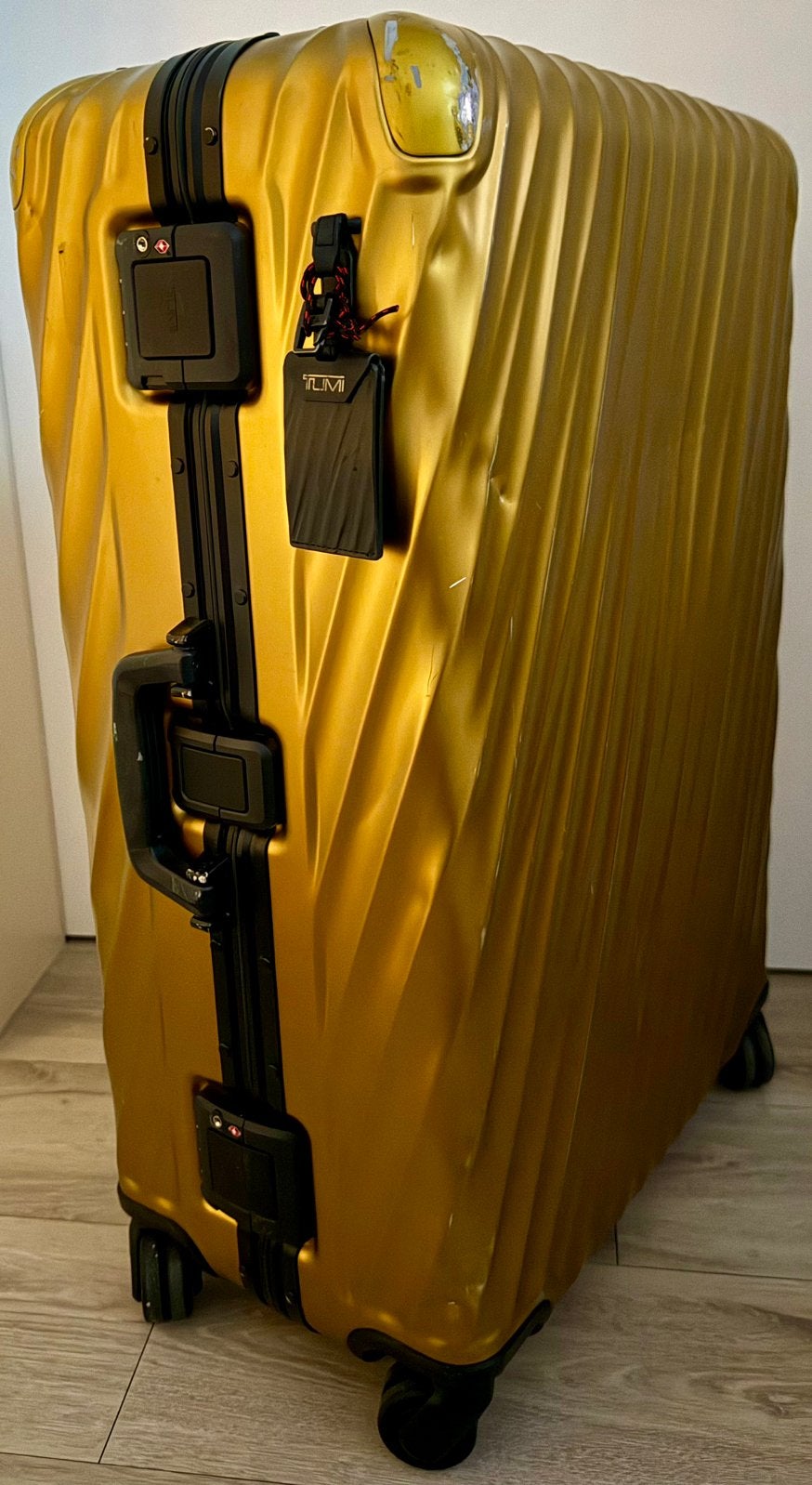 TUMI 19 Degree Aluminium Extended Trip 84L Bayon Leaf, Ophalen, Gebruikt, 45 tot 55 cm, 70 cm of meer