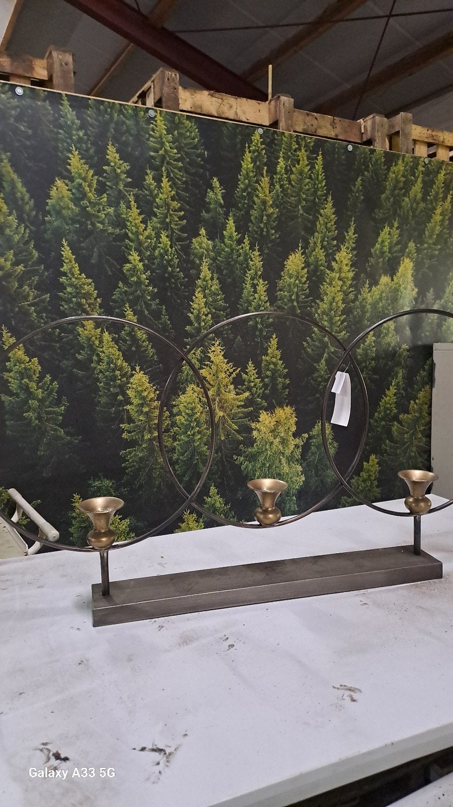 Decoratieve ijzeren kaarsenstandaardt, Ophalen of Verzenden