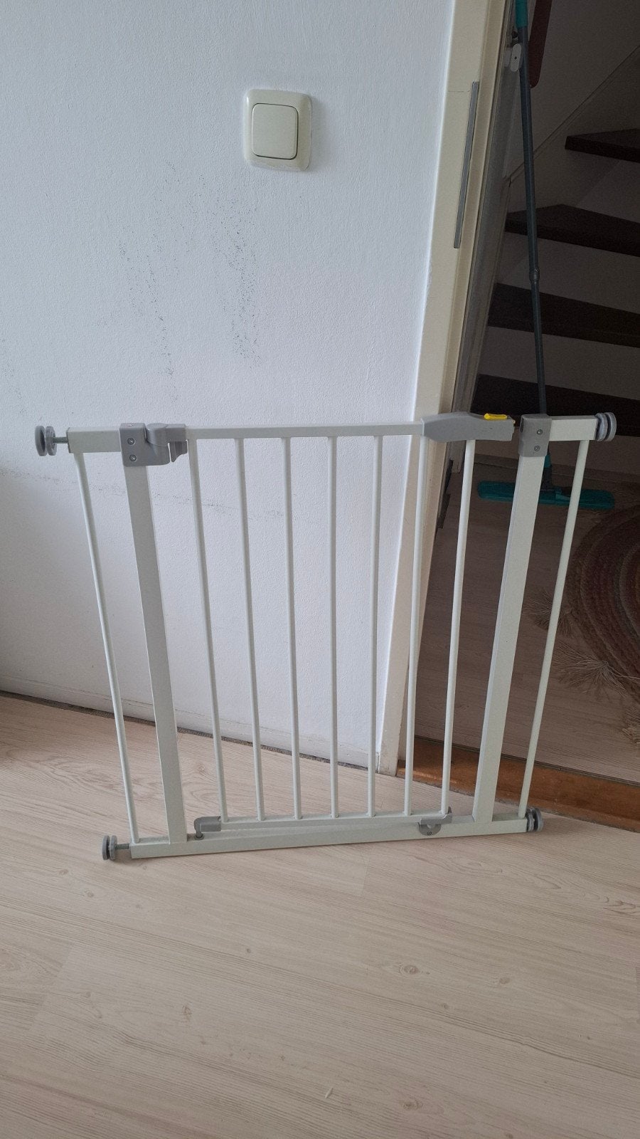 Kinderbeveiliging Traphekje Klemhekje Wit Metaal, Ophalen, Gebruikt, Klemhekje, Metaal of IJzer