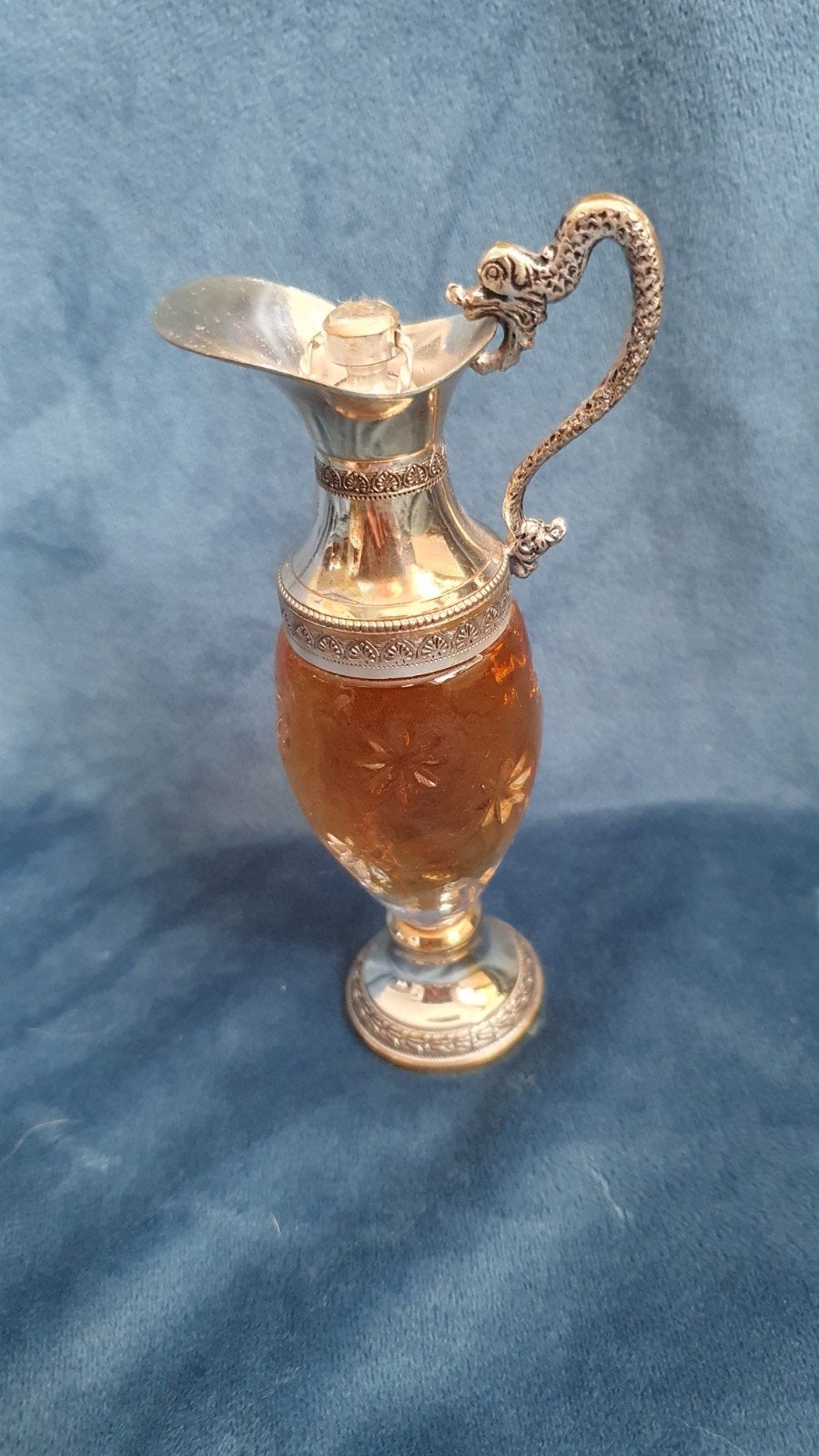 Vintage Buton Bologna Likeurkaraf Italië Verzilverd, Antiek en Kunst, Antiek | Glas en Kristal, Ophalen of Verzenden