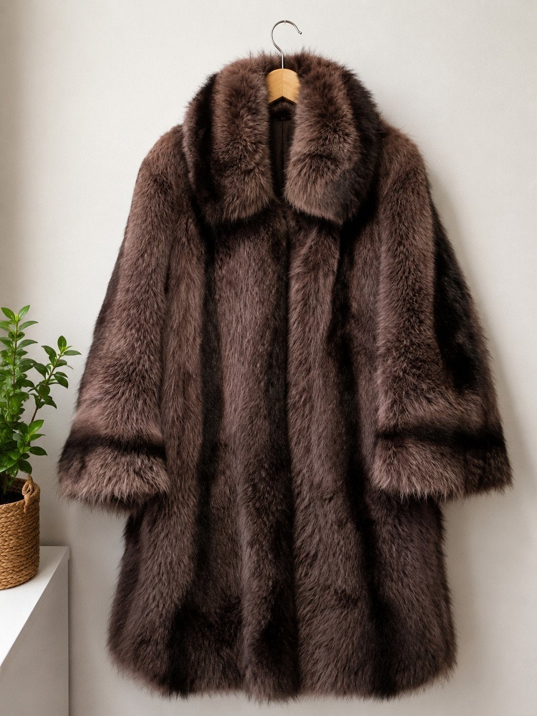 bontjas raccoon, Kleding | Dames, Jassen | Winter, Ophalen of Verzenden, Zo goed als nieuw, Maat 46/48 (XL) of groter, Bruin