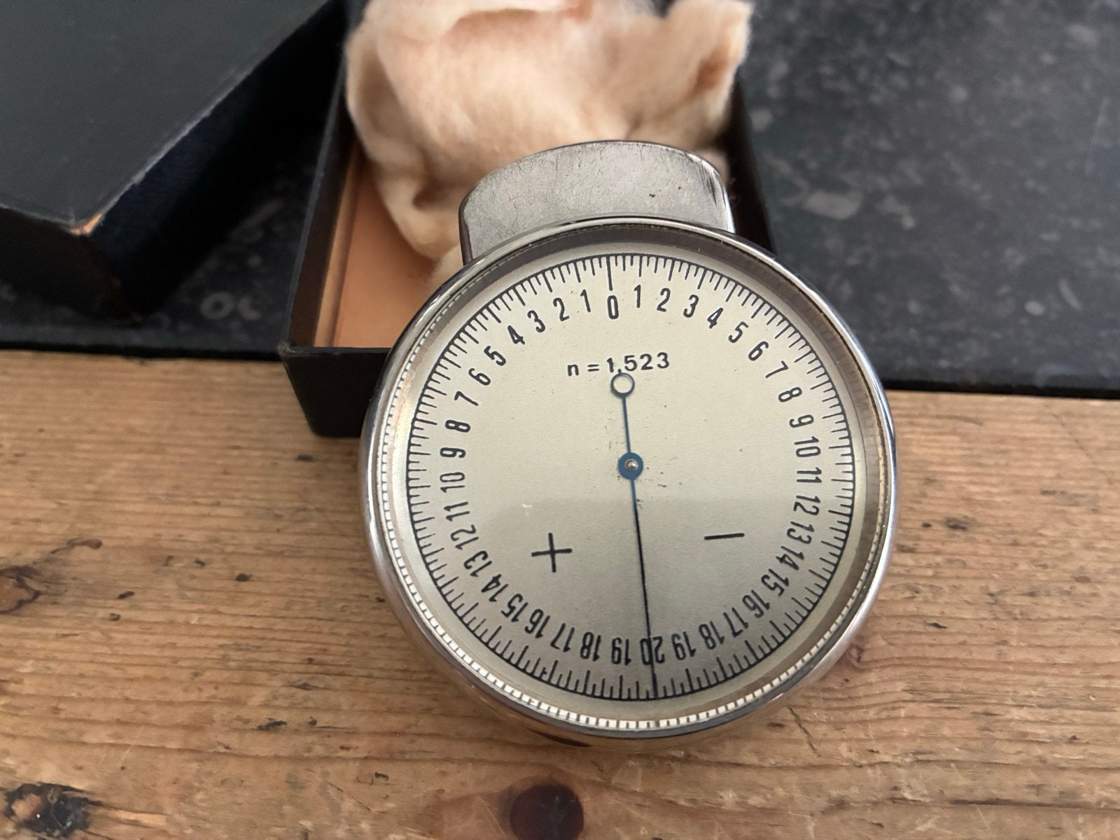 Vintage Refractometer voor vloeistoffen, n=1.523, Ophalen of Verzenden