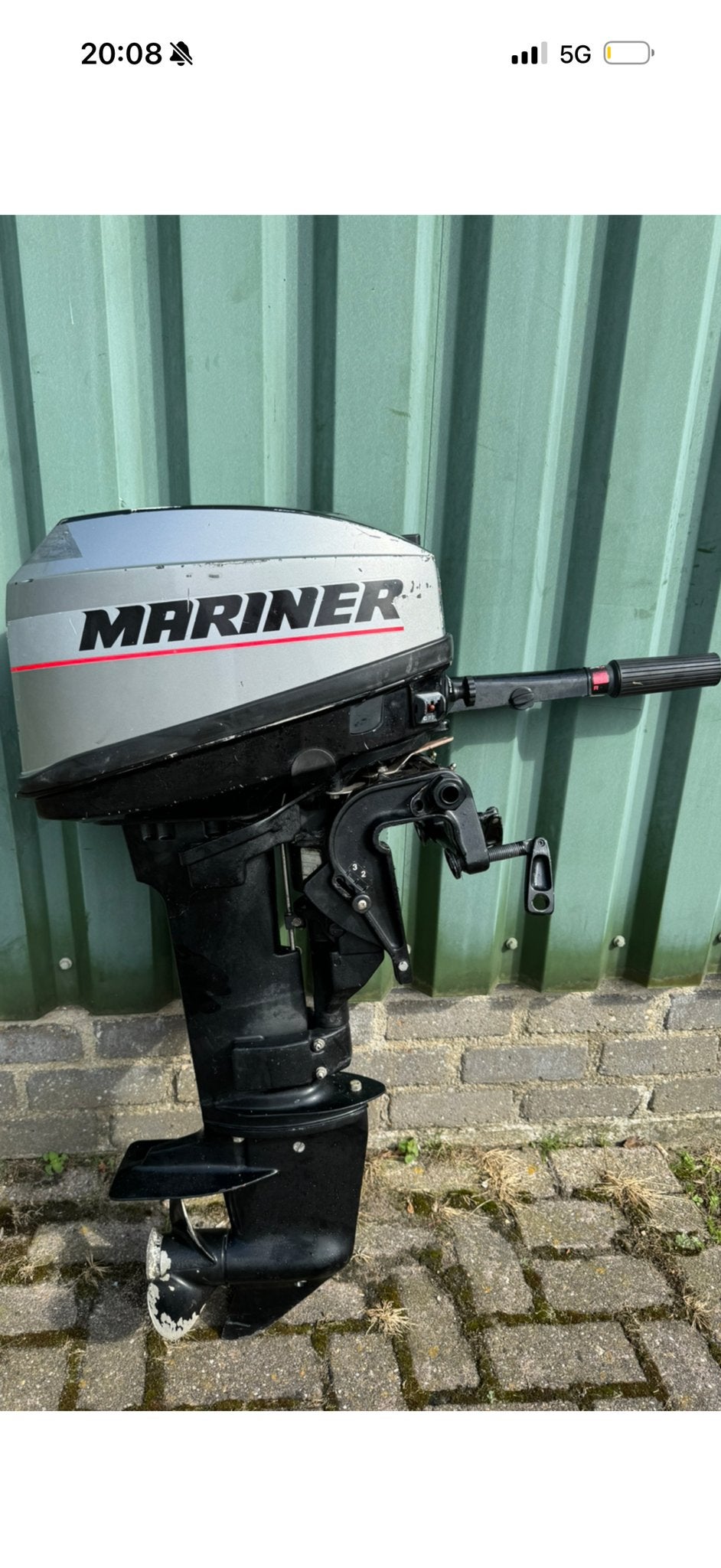 Mariner 15 pk 2-takt buitenboordmotor - Loopt fel!, Watersport en Boten, Buiten- en Binnenboordmotoren, Ophalen, 10 tot 30 pk