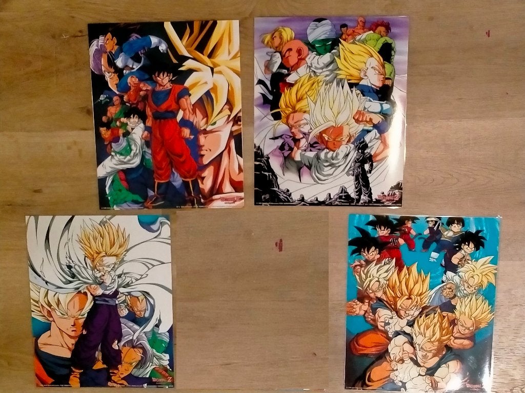 Dragonball Z DBZ Dragon Ball Z manga Anime mini set posters, Ophalen of Verzenden, Overige figuren, Zo goed als nieuw, Overige typen