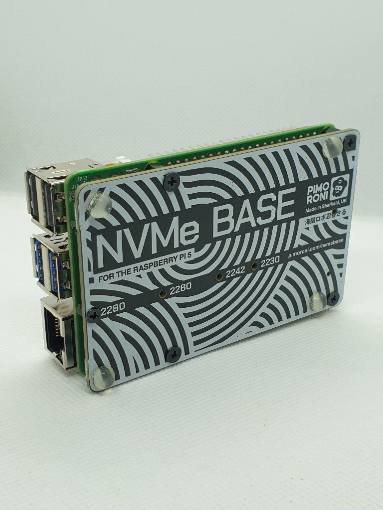 Raspberry Pi 5 8 GB + Pimoroni NVMe Base + actieve koelplaat, 2 tot 3 Ghz, 8 GB, Ophalen of Verzenden, Zo goed als nieuw