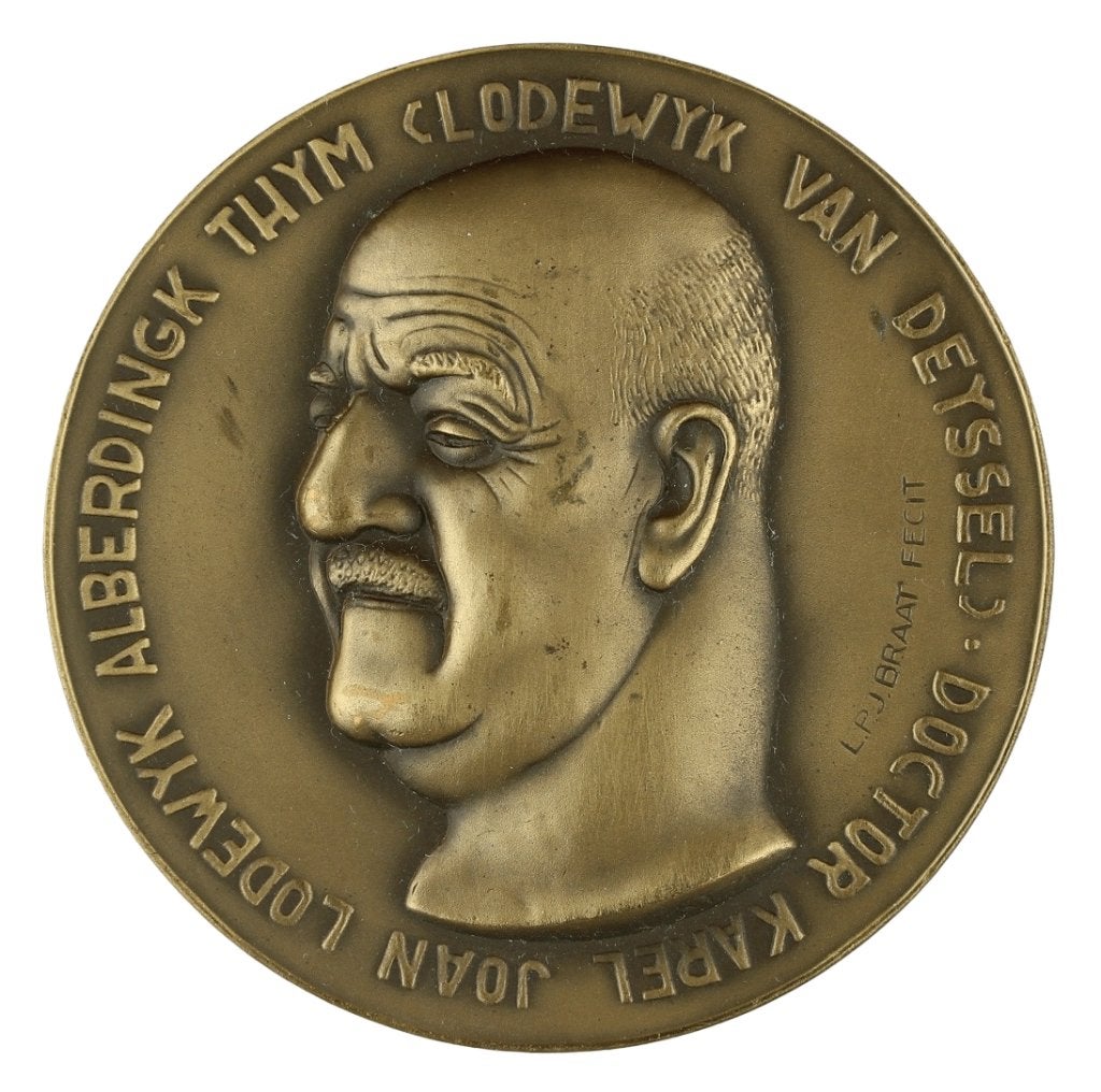Penning VPK 1935 Leo Braat : Lodewijk van Deysel, Postzegels en Munten, Penningen en Medailles, Brons, Nederland, Verzenden