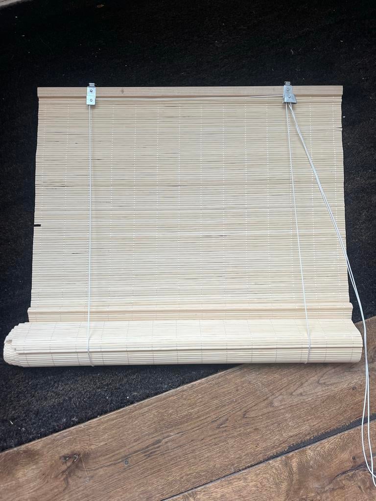 Bamboe rolgordijn naturel 70x220 cm, Gebruikt, 200 cm of meer, Beige, 50 tot 100 cm