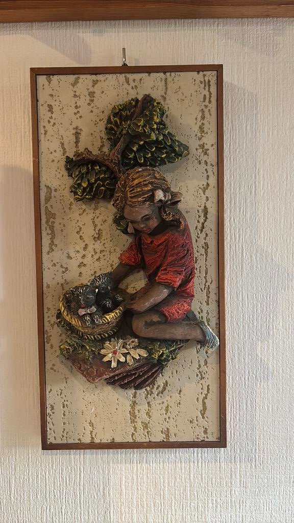 Retro 3d schilderijtje, Ophalen of Verzenden, Zo goed als nieuw, Schilderij, Minder dan 50 cm