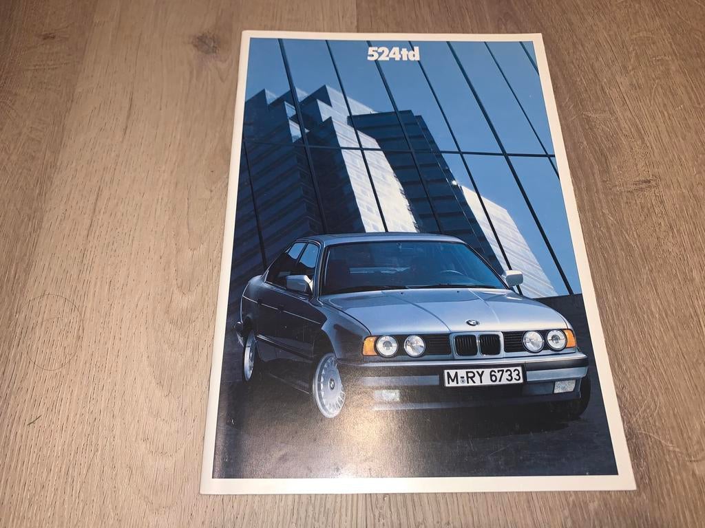 Folder BMW 5-serie 524td (E34) 1989, Ophalen of Verzenden, Zo goed als nieuw, BMW