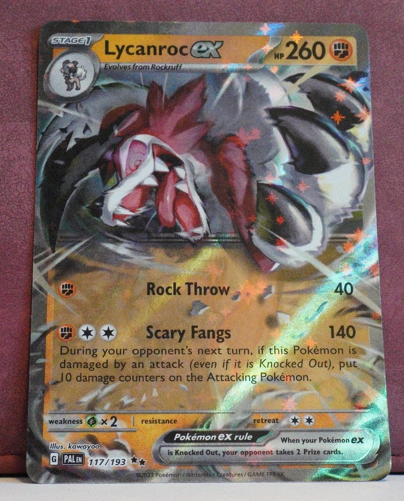 Lycanroc EX 117-193 Paldea Evolved Pokémon Kaart, Hobby en Vrije tijd, Verzamelkaartspellen | Pokémon, Nieuw, Losse kaart, Verzenden