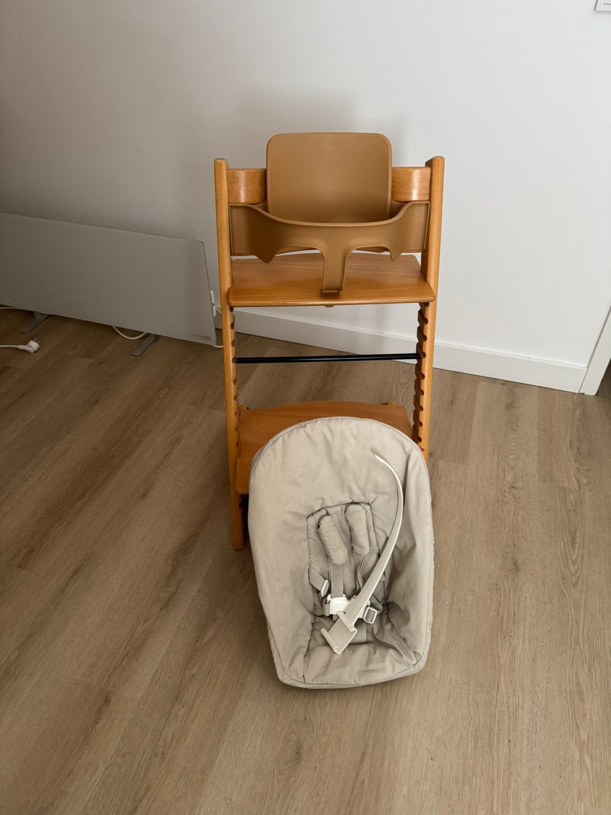 Stokke tripp trapp trip trap kinderstoel met Newborn, Ophalen, Zo goed als nieuw, Meegroeistoel