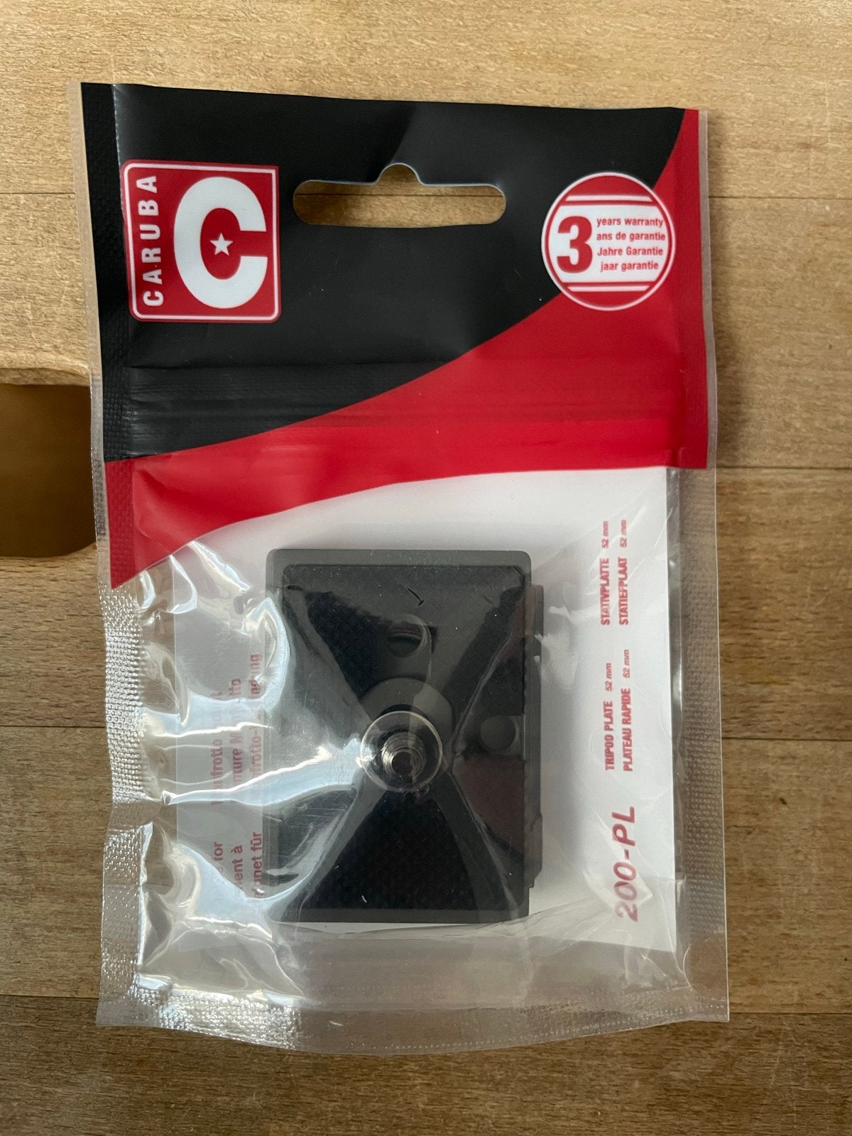 Caruba 200-PL Statiefplaat 52mm voor Manfrotto-koppeling, Ophalen of Verzenden, Nieuw, Overige typen