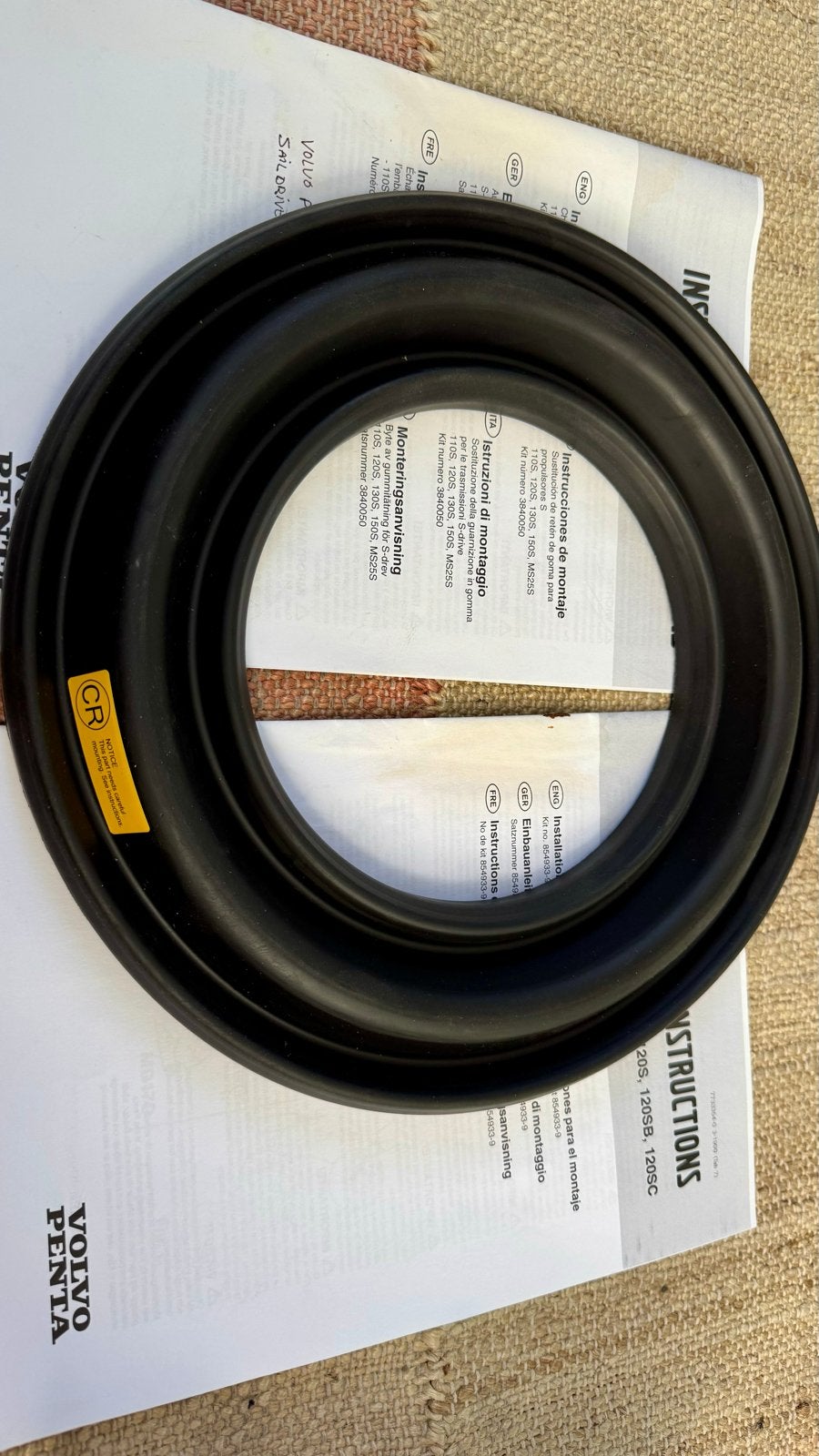Volvo Penta Saildrive Rubber Seal Kit 21112497, Watersport en Boten, Accessoires en Onderhoud, Nieuw, Motor en Techniek, Ophalen of Verzenden