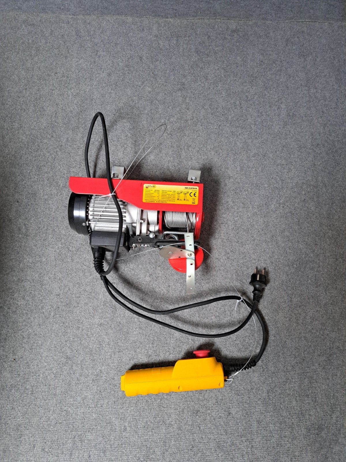 Elektrische takel met afstandsbediening, Ophalen of Verzenden, Gebruikt