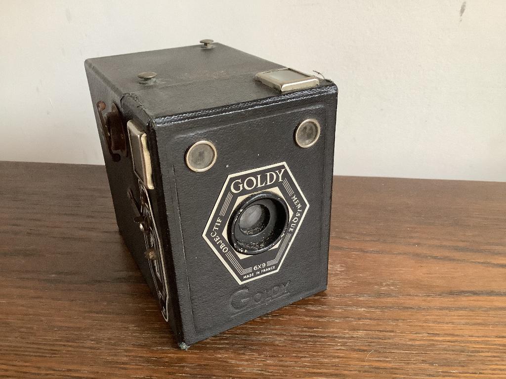Antieke Boxcamera, oud fototoestel, Goldy, 6 x 9, Ophalen, Voor 1940, Fototoestel
