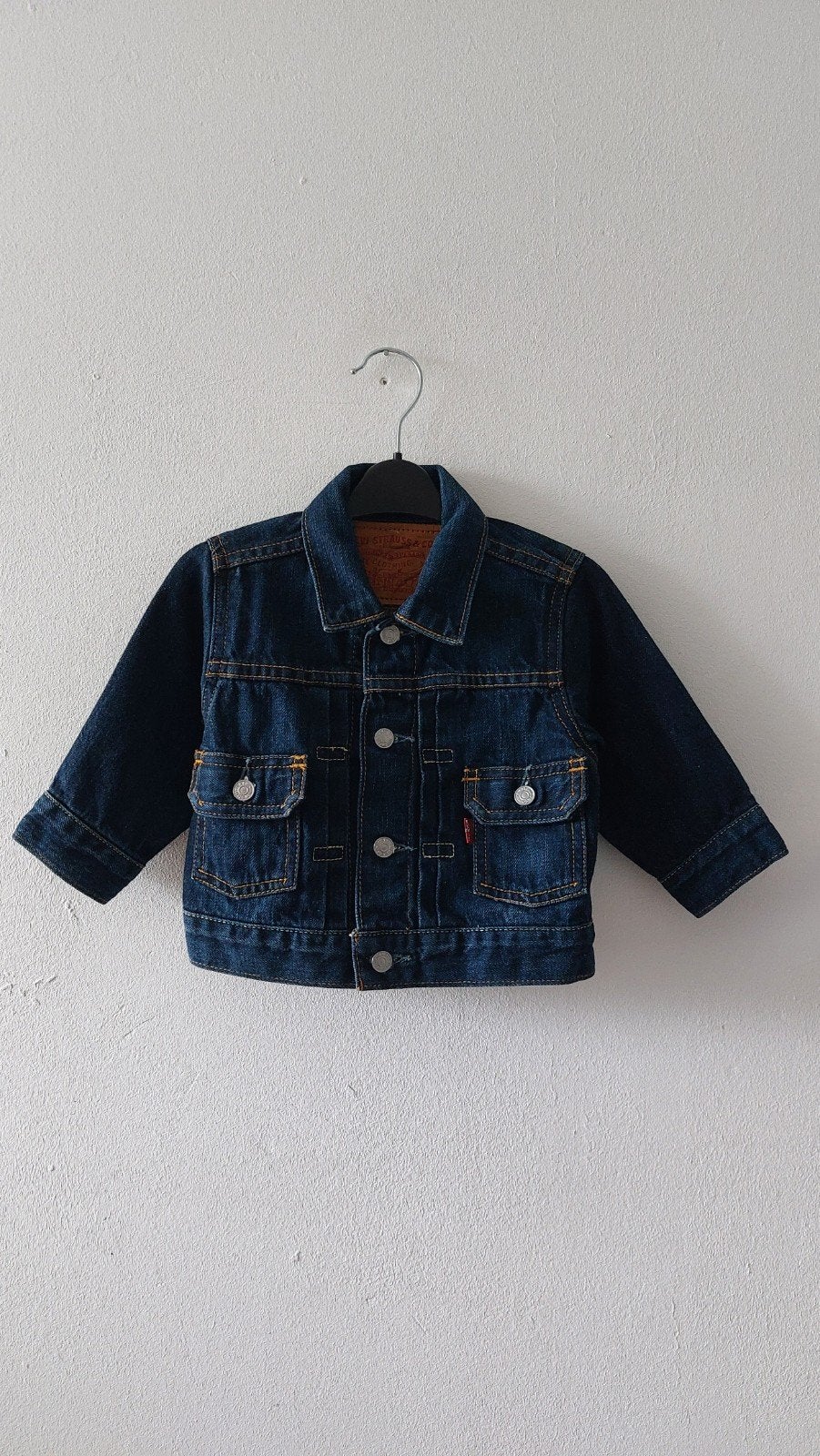 Vintage 90/00s Levis Big E Selvedge jacket, Jongetje of Meisje, Ophalen of Verzenden, Zo goed als nieuw, Jasje