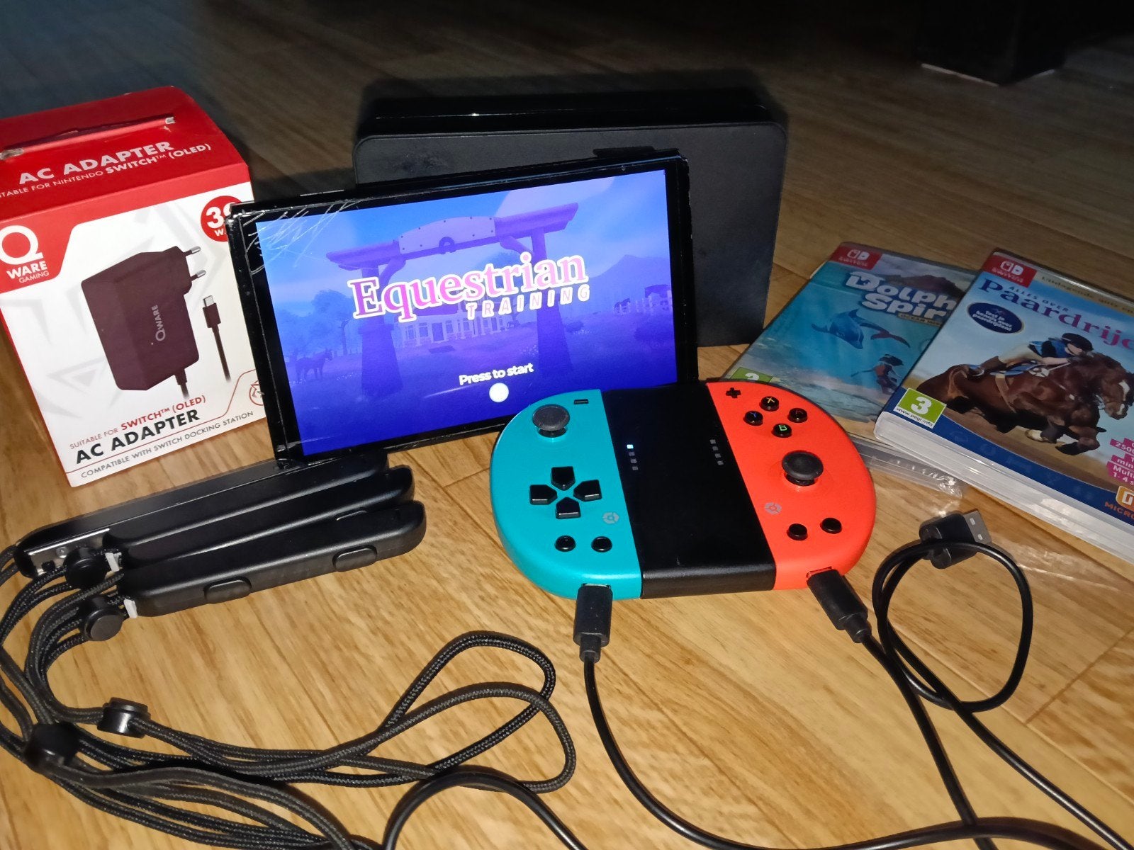 Nintendo Switch met Dock, Controller en 2 Games, Spelcomputers en Games, Spelcomputers | Nintendo Switch, Gebruikt, Switch Original
