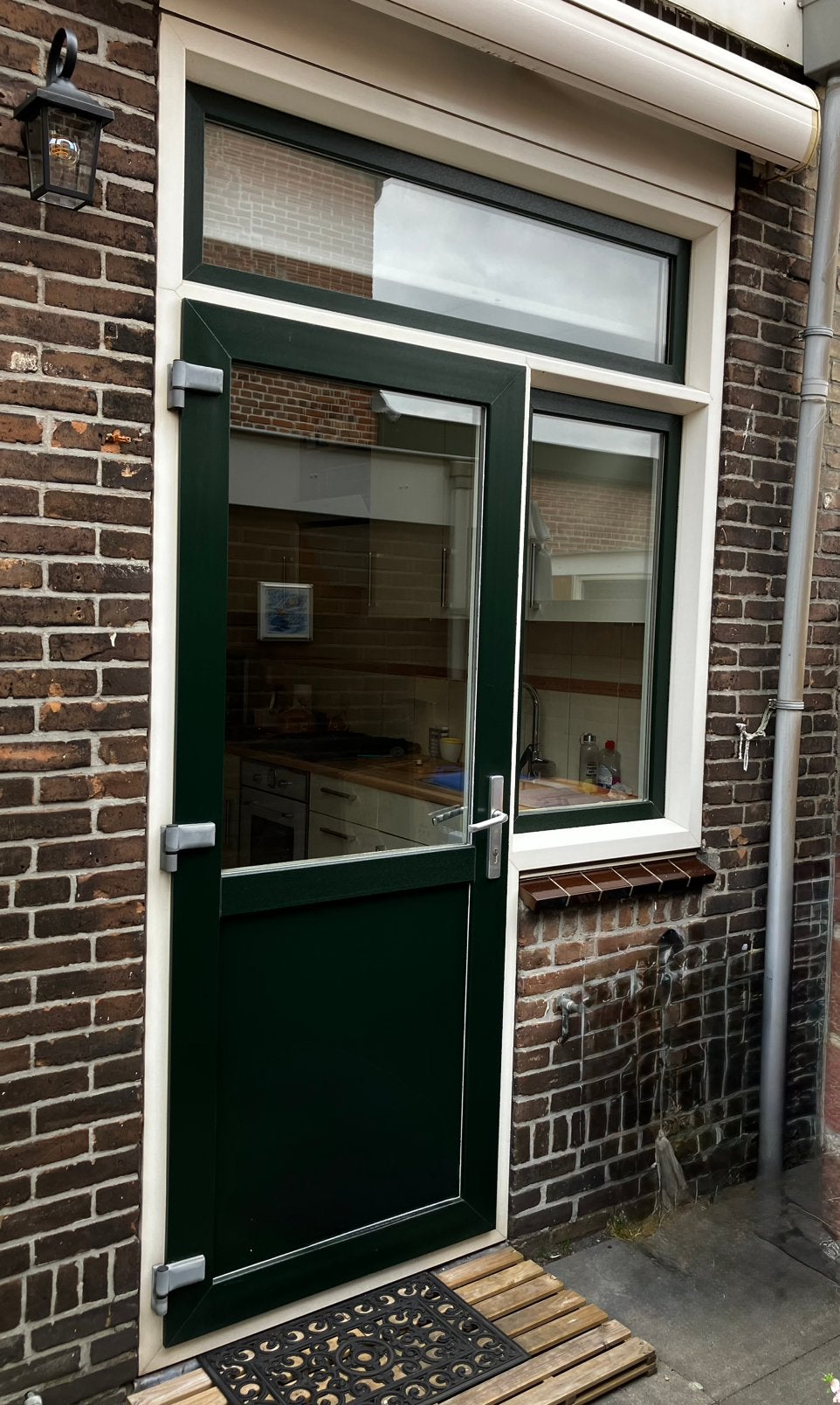 Kunststof Kozijn met deur, draai- kiepraam en bovenraam, Ophalen, Kunststof, Gebruikt, Overige typen