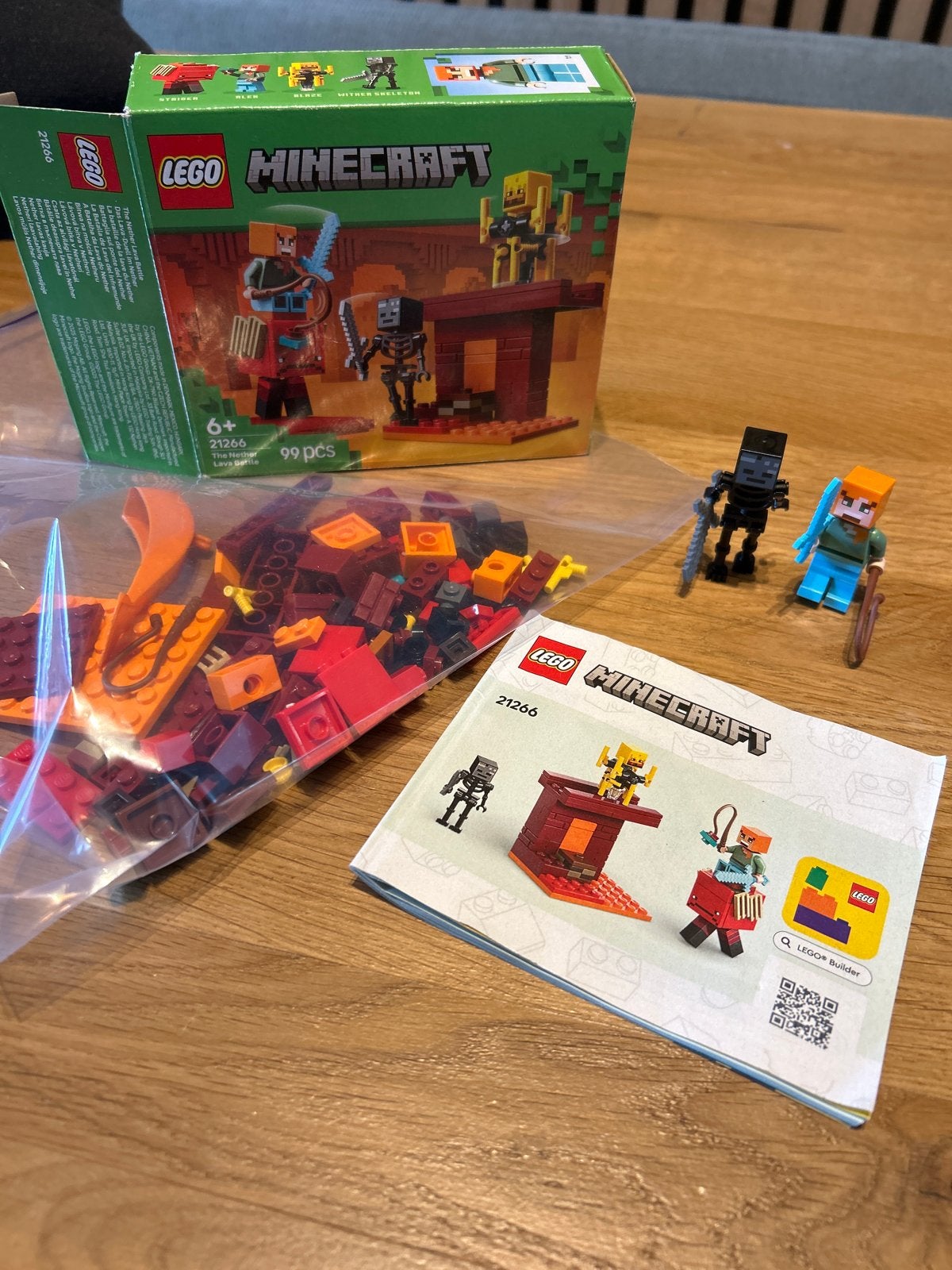 Lego Minecraft 21266 - The Nether Battle - Compleet, Gebruikt, Minecraft, Lego, Ophalen of Verzenden