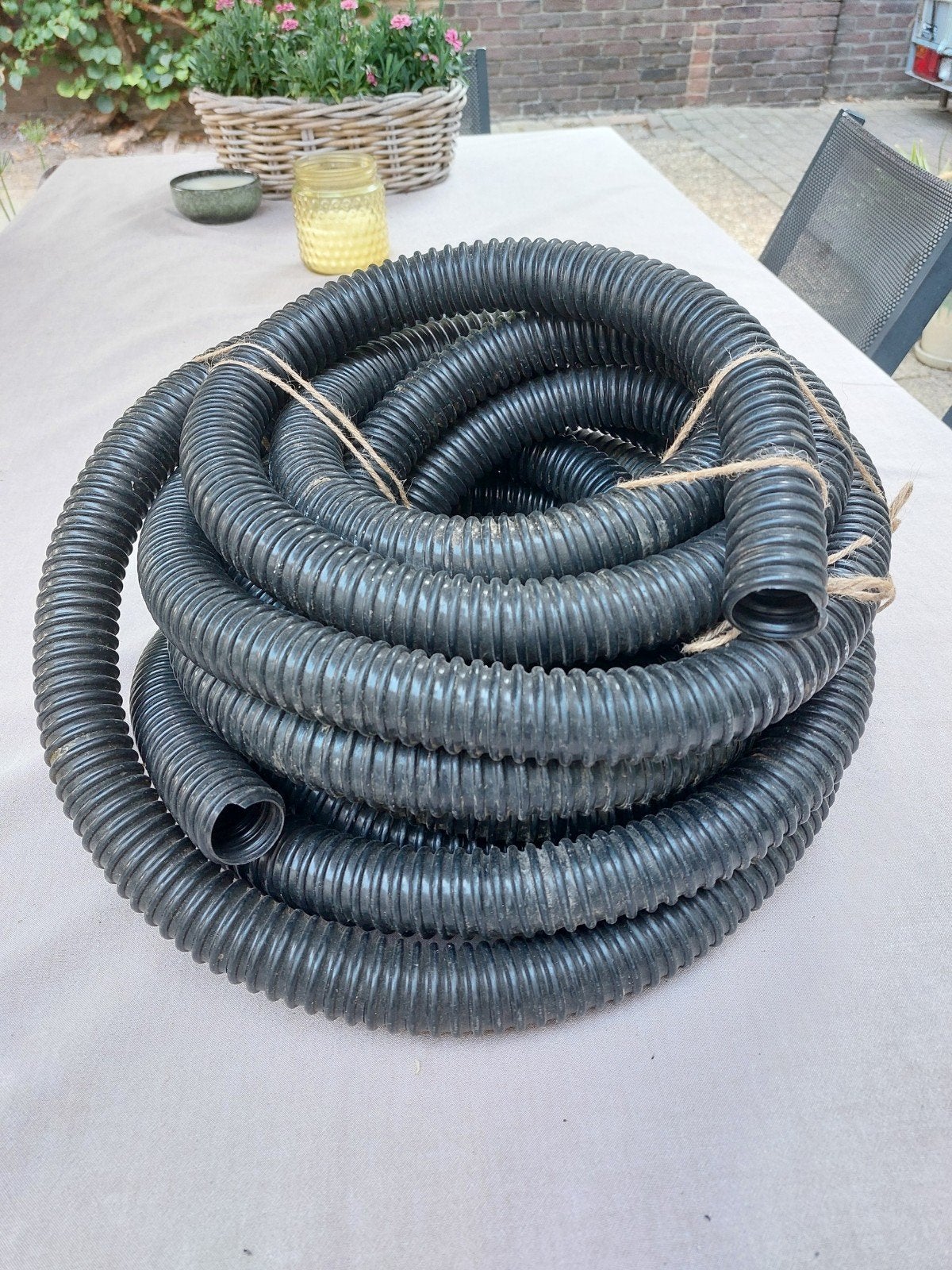 gratis vijverslang 11 meter, Ophalen, Gebruikt