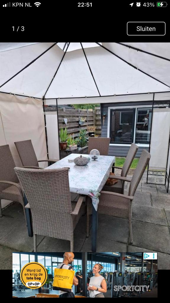 Party tent, Tuin en Terras, Partytenten, Ophalen, Gebruikt, Partytent, Minder dan 4 meter