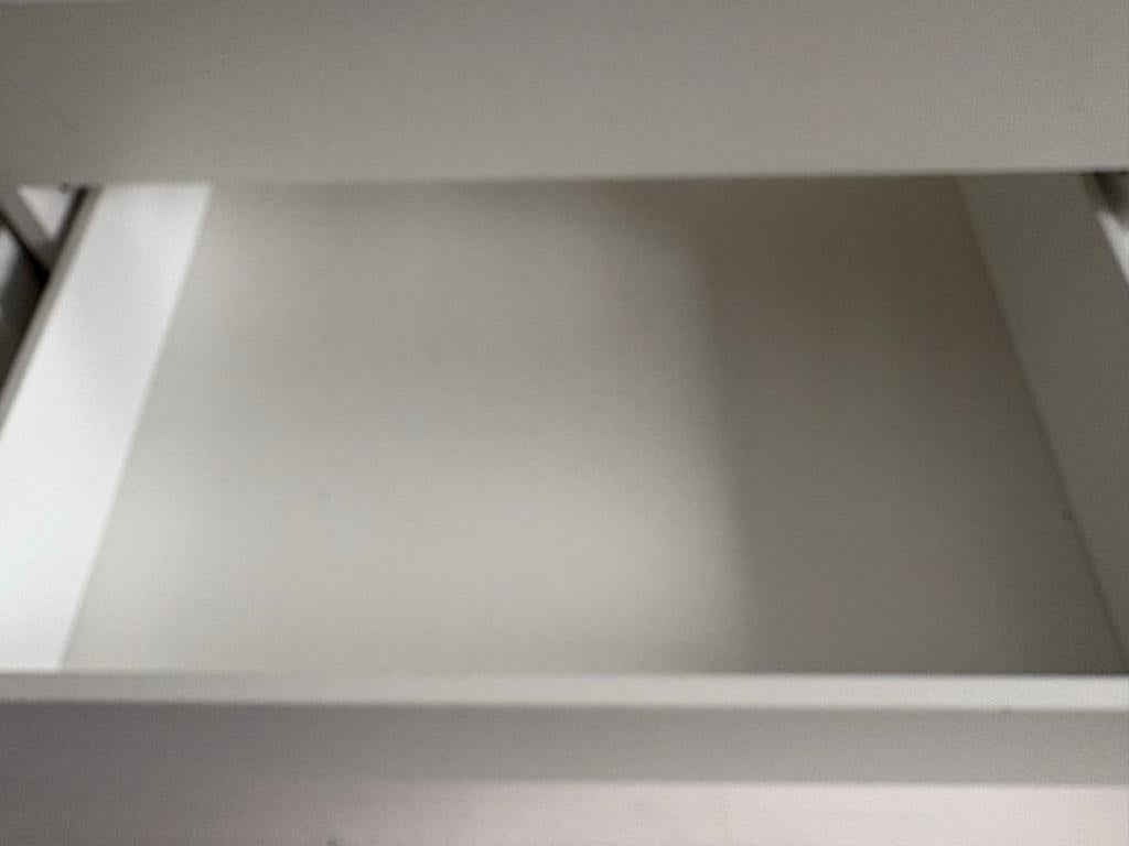 IKEA SLÄKT Bedframe met opberger en lattenbodem, wit, Ophalen, Gebruikt, 90 cm, Eenpersoons
