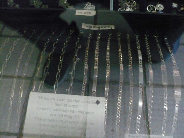 zoek u iets v zilveren sieraden kom dan eens naar de winkel>, Ophalen of Verzenden, Zilver, Overige typen