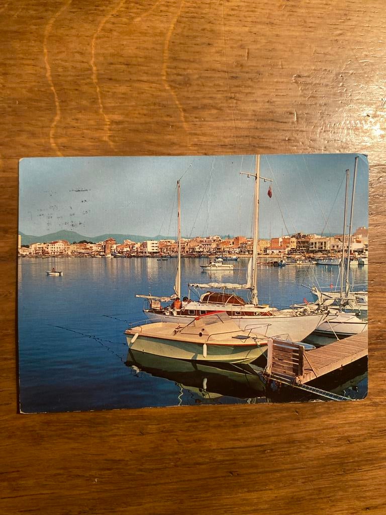 Vintage Ansichtkaart Cambrils Spanje - Haven met Boten, Verzenden, 1960 tot 1980, Gelopen, Spanje
