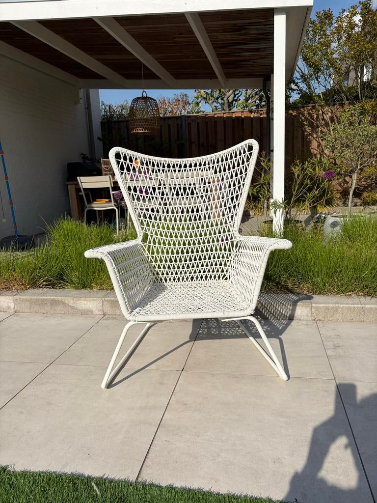 IKEA Högsten fauteuil - Wit, Tuin en Terras, Tuinstoelen, Gebruikt, Kunststof, Ophalen