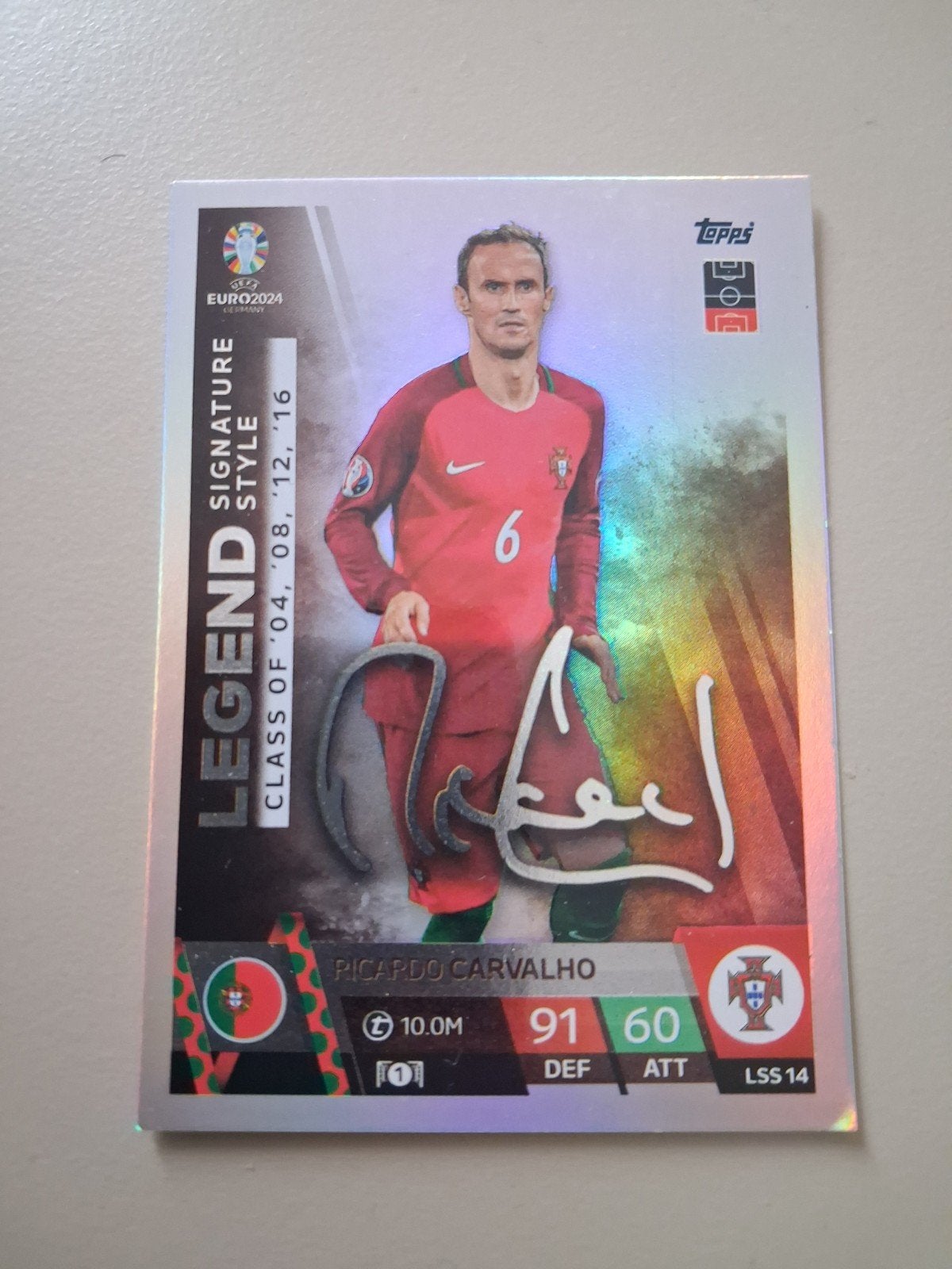Carvalho voetbalkaart Legend, Verzenden, Gebruikt, Buitenlandse clubs, Spelerskaart