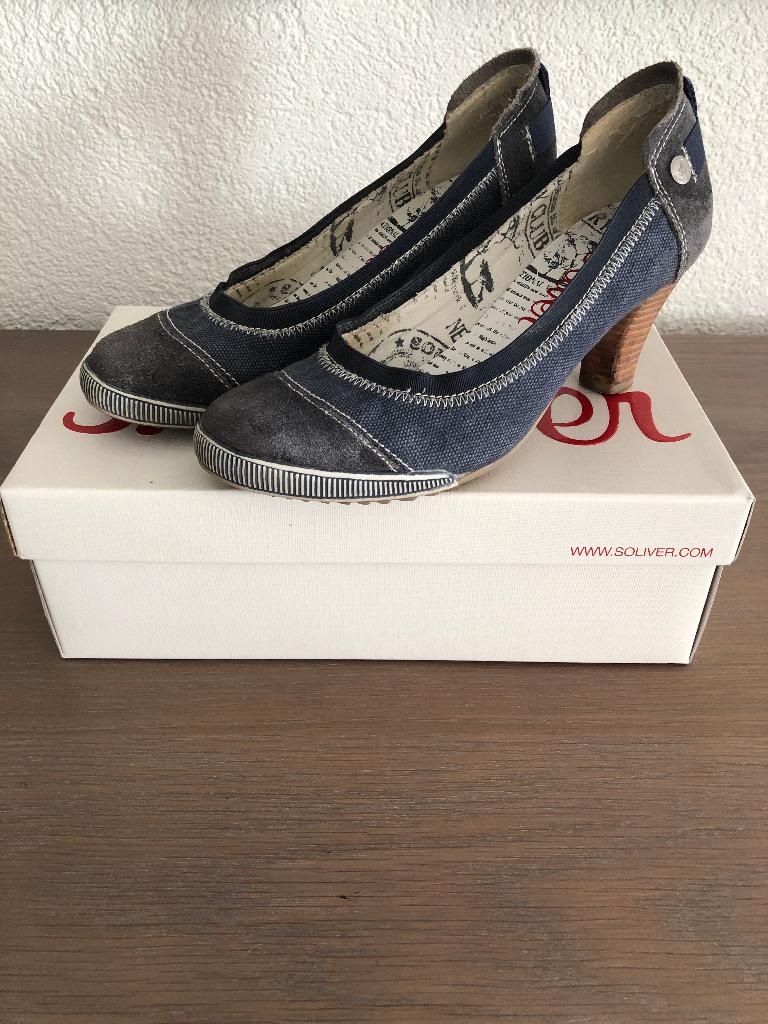 S. Oliver pumps, blauw denim, maat 39, Kleding | Dames, Schoenen, Pumps, Blauw, S. Oliver, Ophalen of Verzenden