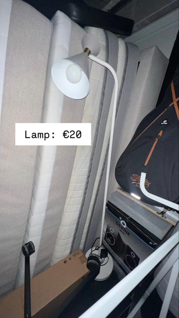 Moderne staande lamp - Grijs, Ophalen, Gebruikt, Metaal, 150 tot 200 cm