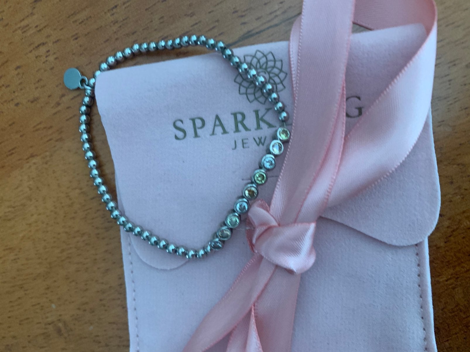 Sparkling jewels armband zirkonia zilver sparkling armband, Ophalen of Verzenden, Gebruikt, Zilver