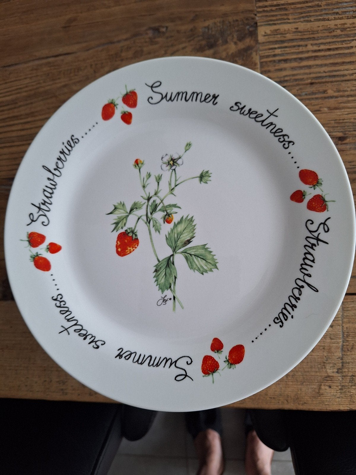 World of Jet Ter Steege stawberries summer sweetness, Ophalen of Verzenden, Zo goed als nieuw, Bord(en), Overige stijlen