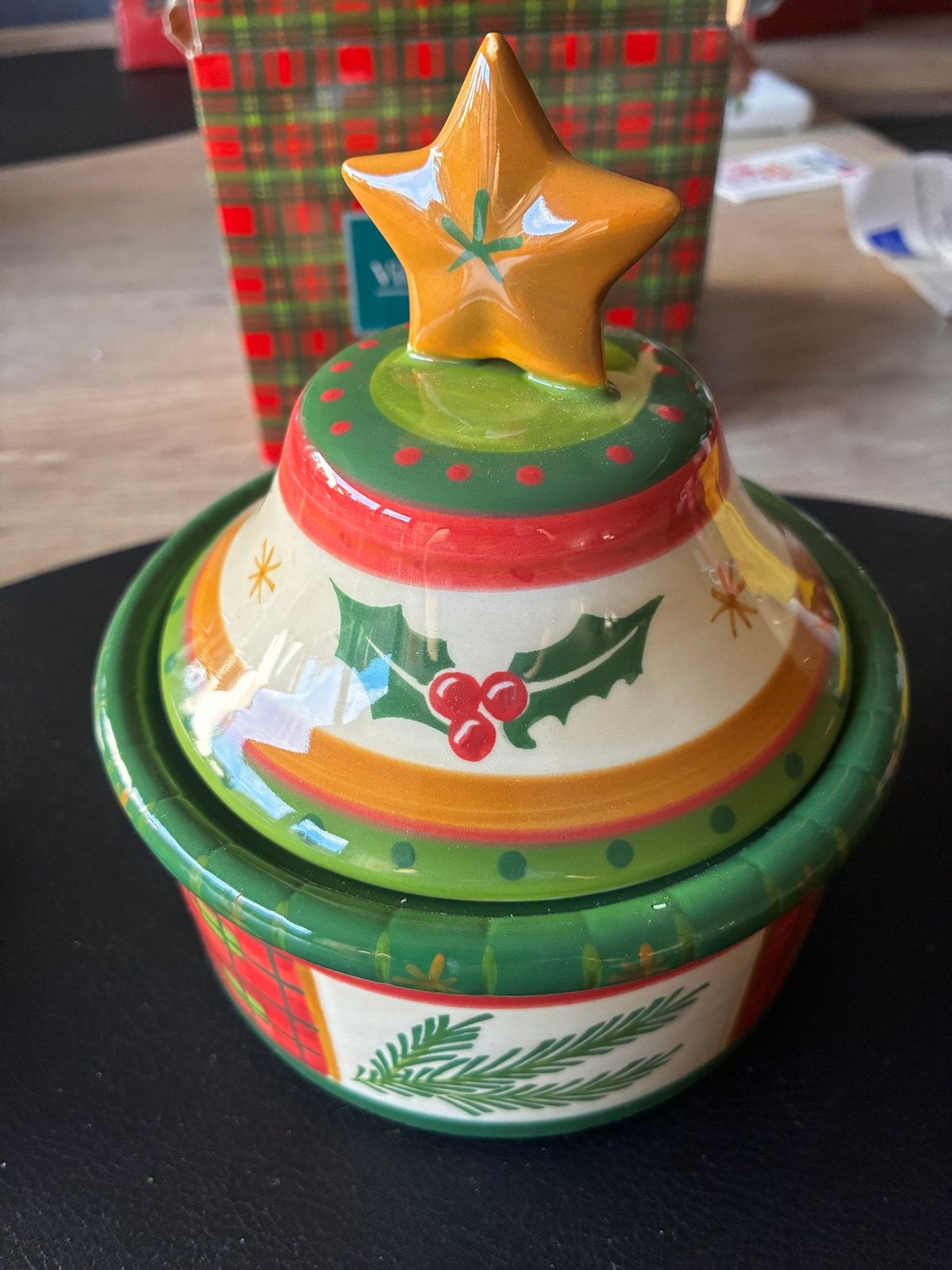Villeroy & Boch Kerstpotje met Ster, Meerkleurig, Nieuw, Ophalen of Verzenden, Klassiek